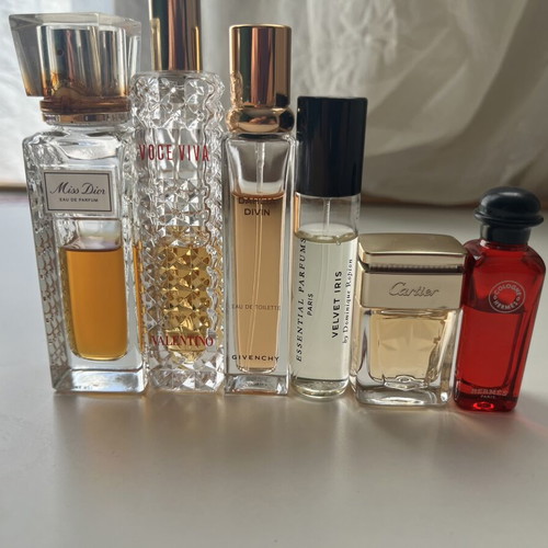 Mini perfumes and samples Hermes, Cartier, Dior and others