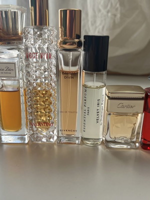 Mini perfumes and samples Hermes, Cartier, Dior and others