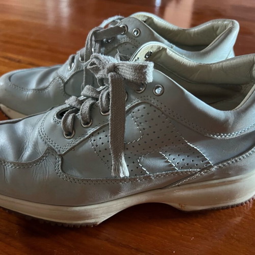 Hogan women's sneakers used, turquoise, size 37