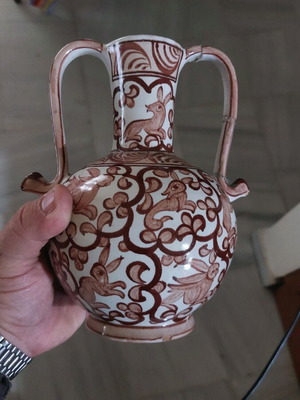 Ваза Икарос Родос употребявана с леки повреди и счупена дръжка