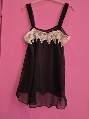 Negligee lingerie like new, transparent black