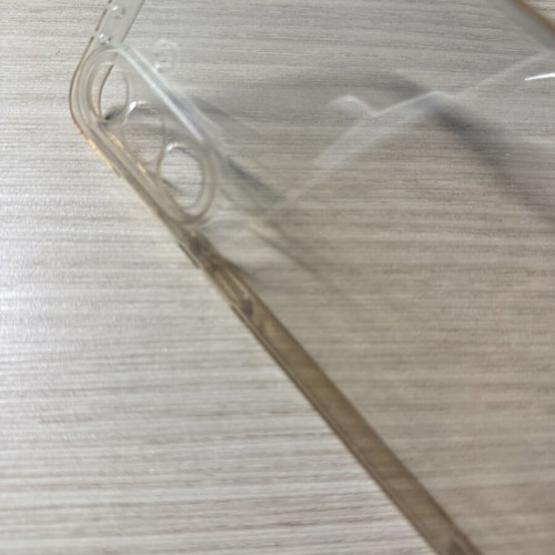 Transparent case for Samsung A56 used with slight yellowing
