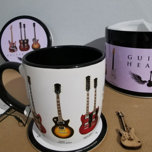 Guitar Heaven mug gift set new