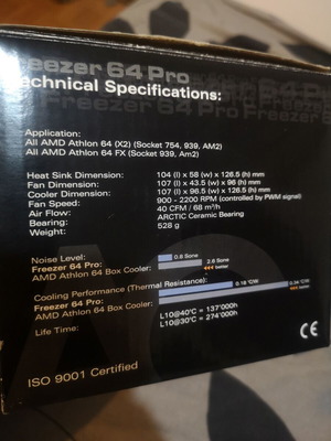 Arctic Cooling Freezer 64 Pro ψύκτρα μεταχειρισμένη