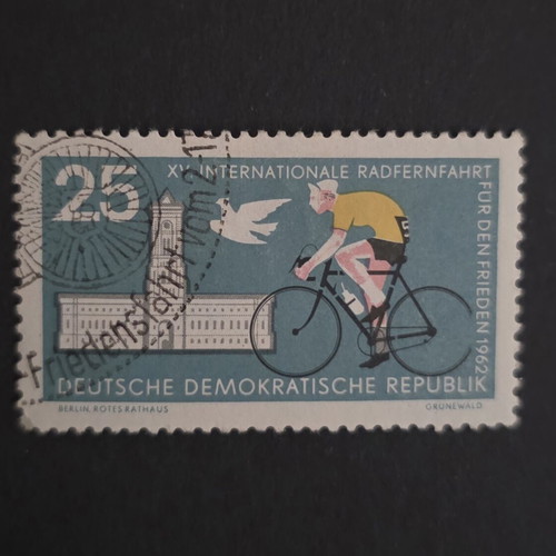Vintage stamp collection used, 6 pieces from DDR and Romania 1960-1962