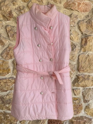 Pink women's sleeveless jacket like new, size XL