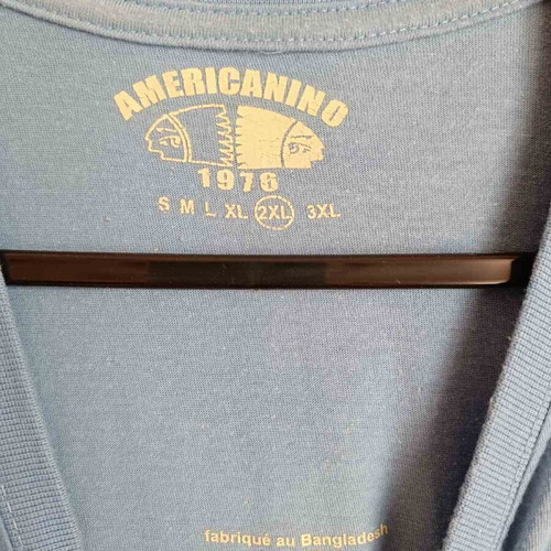 Americanino men's T-shirt size 2XL used blue