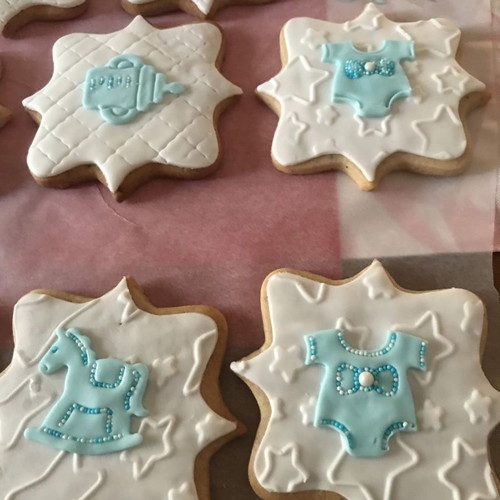 Cookie cutters used for baby shower, birth or baptism