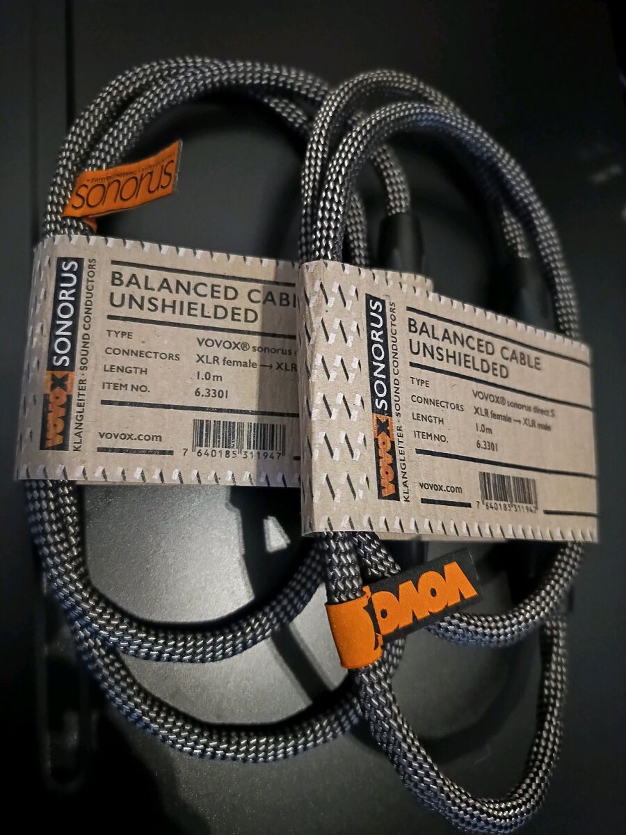 VOVOX XLRマイクケーブル sonorus direct S 1m VOVOX® sonorus direct S – VOVOX AG
