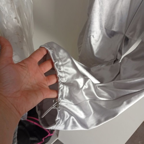 Shein cargo pants and top set like new, silver