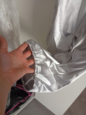 Shein cargo pants and top set like new, silver
