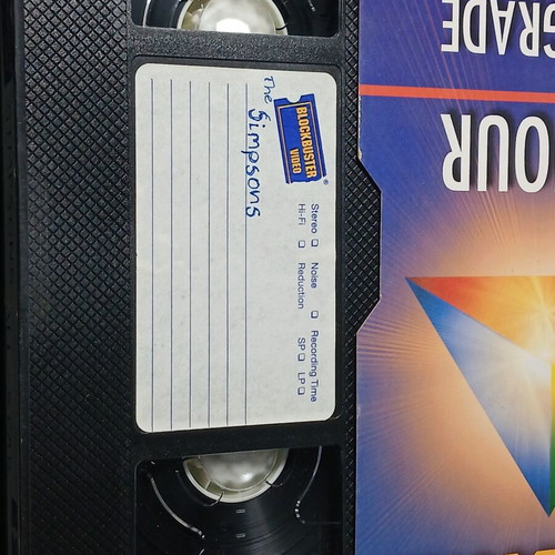 Simpsons All-Star VHS used, animated