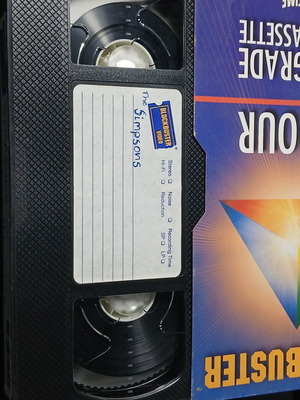 Simpsons All-Star VHS used, animated