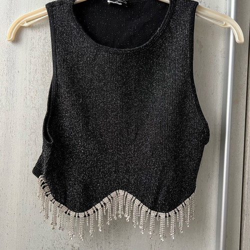 Crop top Elta black like new, size S