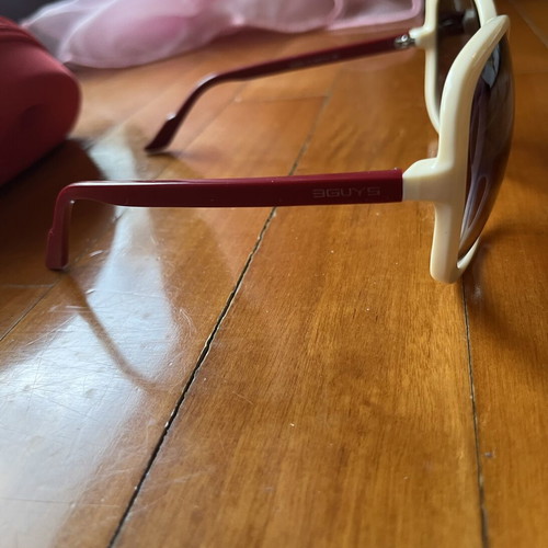3Guys Oversized Sunglasses Used White With Case