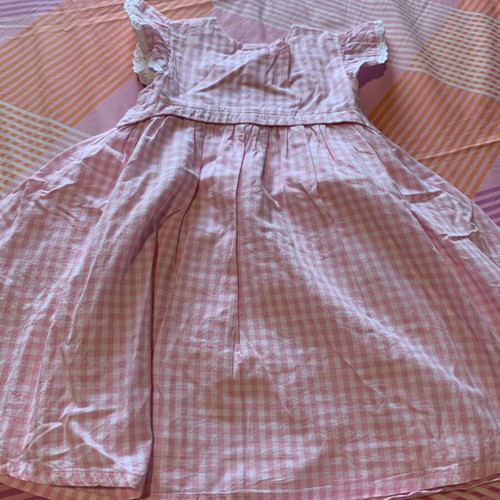 Mothercare dress 12-18 months like new with diaper cover pink-white