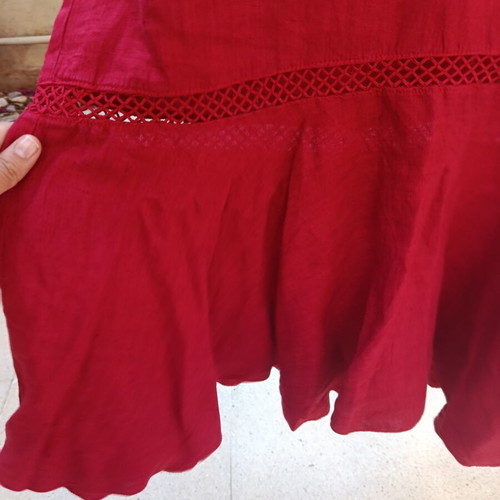 Linen dress Cosmos like new, warm red, size XL