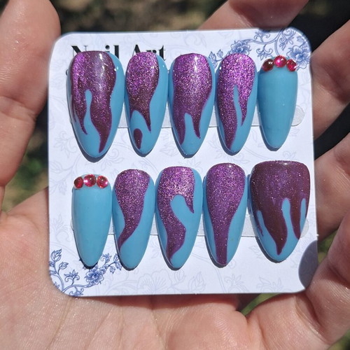 Press On Nails new set with sizes 3-9 and application tools