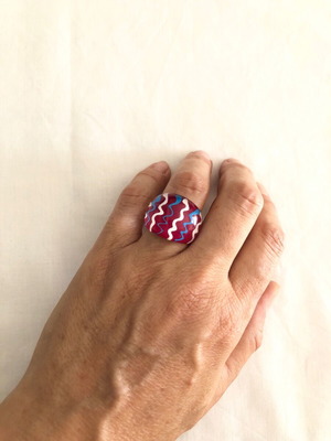 Acrylic ring red 80’s like new