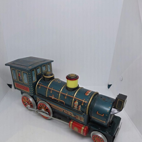 Retro train used, moves, lights, and sounds
