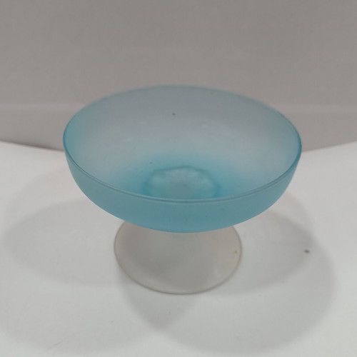 Italian set of 2 pieces used, frosted glass vaporisateur and bowl