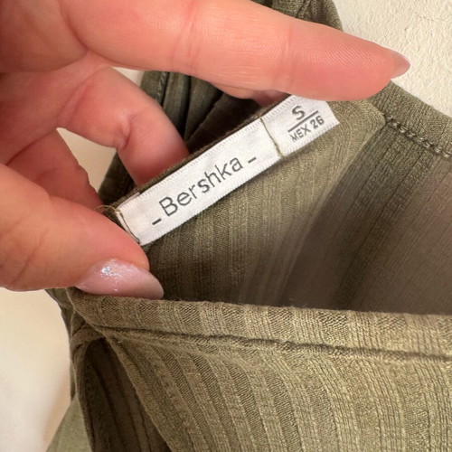 Bershka khaki one-piece like new, size S