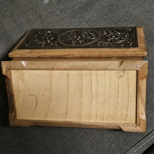 Wooden solid box with brass fittings NPK like new