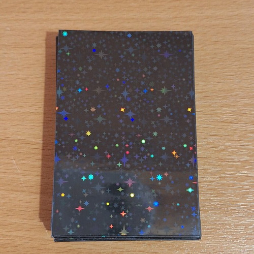Sleeves 55 glittering stars black, new, ideal for double sleeving