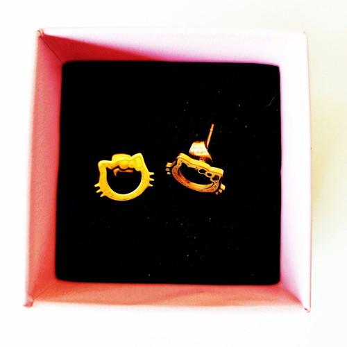Hello Kitty stainless steel earrings like new