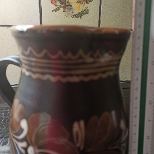 Vintage clay pitcher like new, large, 1960s