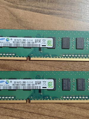 Samsung M378B5773DH0-CK0 DDR3 4GB RAM μεταχειρισμένο, 2x2GB modules