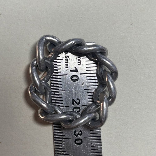 Silver chunky chain ring, 925 sterling silver, Tokyo 2024