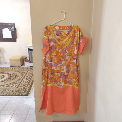 Emprime dress like new, synthetic fabric, colorful