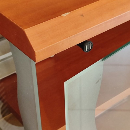 TV furniture like new, solid wood, rotating base