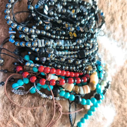 Bracelets with semi-precious stones new, handmade
