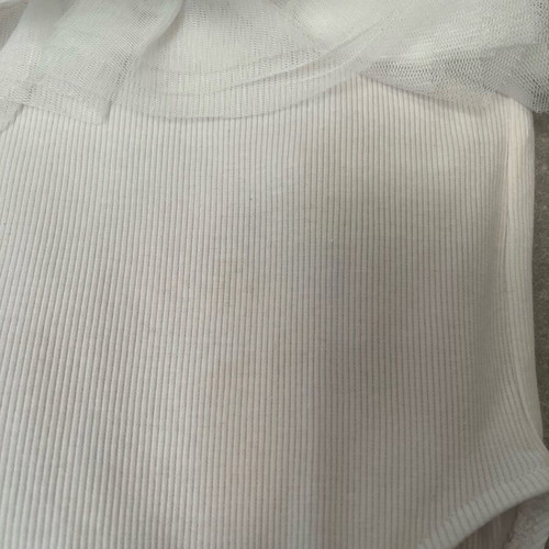Zara girls' bodysuit like new, white, size 5-6 years