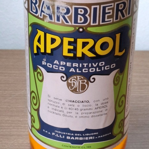 Barbieri Aperol used, 1950s, 11%, 100cl