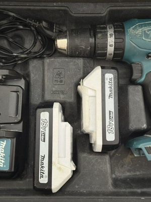 Makita Cordless Hammer Drill 18V used with 2x 1.5Ah Batteries