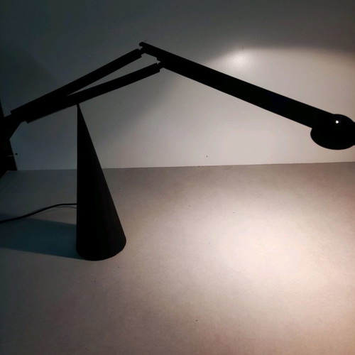 Italiana Luce Tabla desk lamp black, plastic and metal