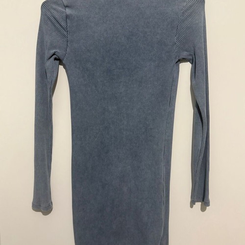Stradivarius dress grayish blue, long sleeve, like new
