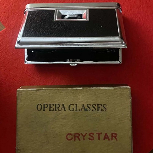 Crystar vintage folding opera glasses