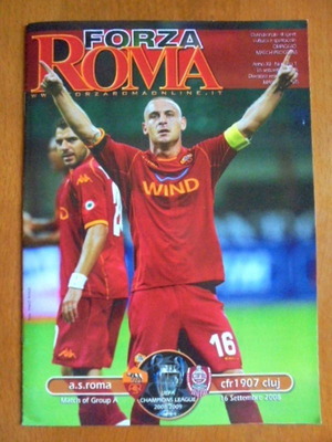 Roma - Cluj match programme used 16/9/2008