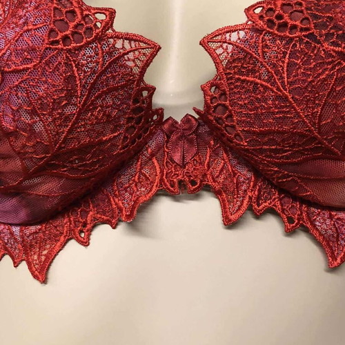 Bra used, size B-80/M, red multicolor