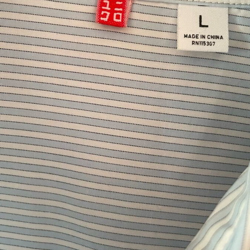 Uniqlo striped long-sleeve shirt like new, 95% cotton, size L