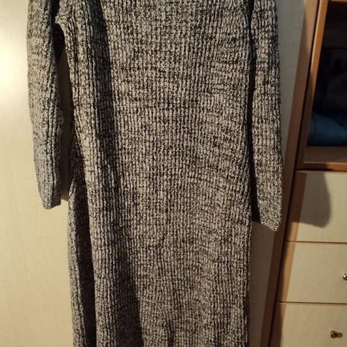 H&M winter knitted dress new, size XL, grey and beige