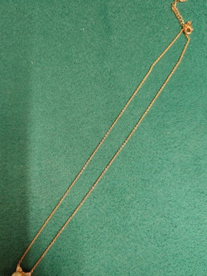 Necklace new with pink gold chain