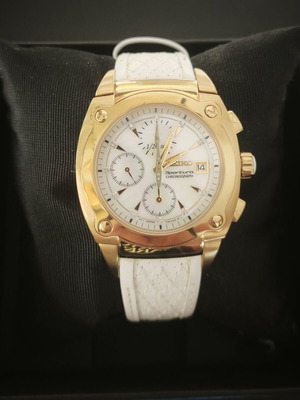 Seiko Sportura Chronograph SNDZ82P1 women's watch, diamond MOP dial