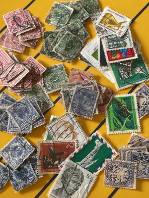 Collectible stamps of German Empire and Bavaria 1889 like new