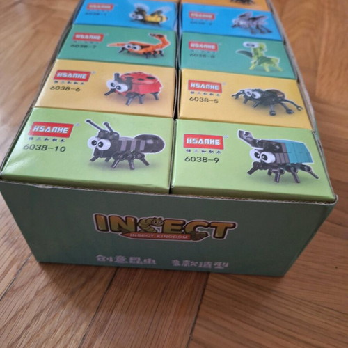 Building blocks set with 10 insects new