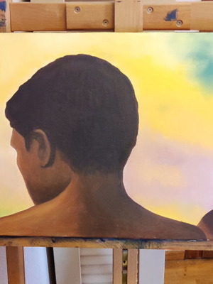 Exotica Oil Painting on Canvas 100cm x 35cm new